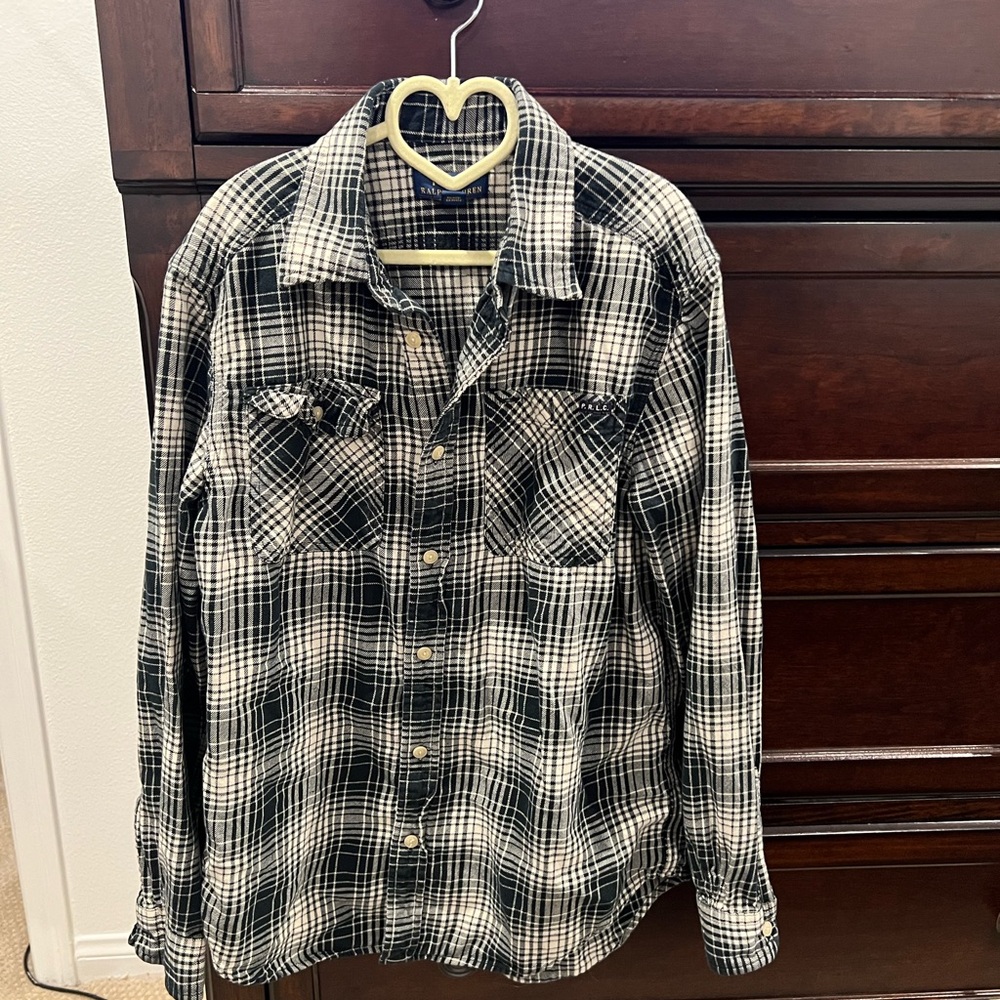 Ralph Lauren polo boys lightweight flannel size large 14/16